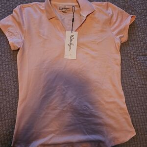 Walter Hagen Women's Light Pink Button Down Shirt